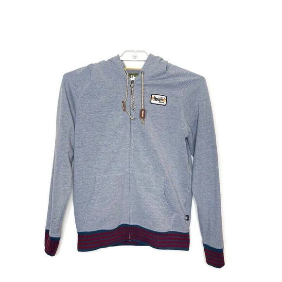 HOWLER BROS Men Gray Select Full Zip Hoodie Jacket Heavy Weight Logo‎ Patch Sz S - Picture 1 of 5